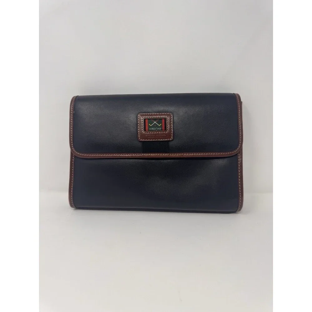 Vintage Maronie Italy Leather Clutch Bag Style 7813 (1970s) 10”x7.5”